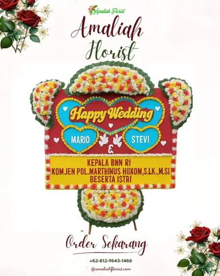 Papan Bunga Pernikahan Penunggul